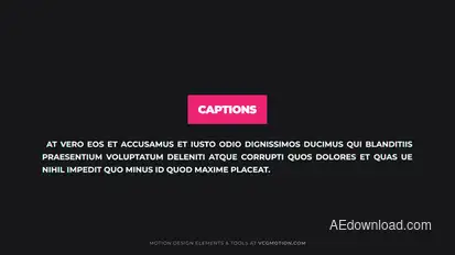 Captions Titles template preview