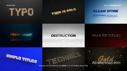 3D Titles - Unique Element 3D Scenes Titles template preview