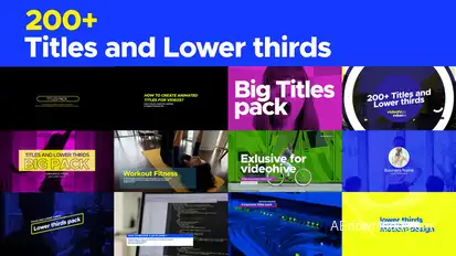 Titles and Lower thirds pack 200 Titles template preview