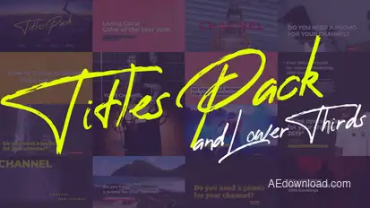 Titles and Lower Thirds Pack Titles template preview