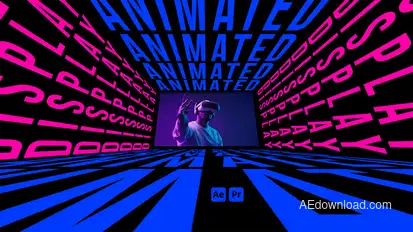 Titles Animated Display Horizontal Titles template preview