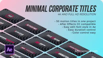 Titles Minimal Corporate | After Effects Titles template preview