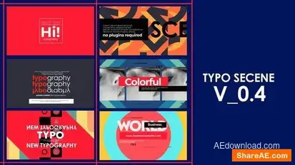 Titles Typography 4 Openers template preview