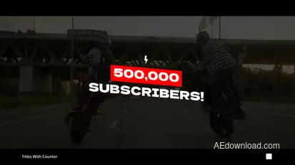 Titles With Counter | AE Titles template preview