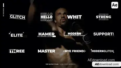 Top Glitch Titles | AE Titles template preview