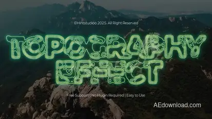 Topography Text Effect Titles template preview