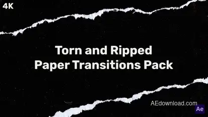 Torn and Ripped Paper Transitions Pack (2 Versions) Elements template preview