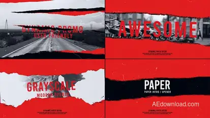 Torn Paper Intro Openers template preview