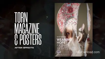 Torn Paper Magazine and Posters Product Promo template preview