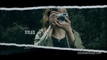 Torn Paper Slideshow Video Displays template preview