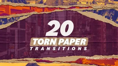 Torn Paper Transitions Elements template preview