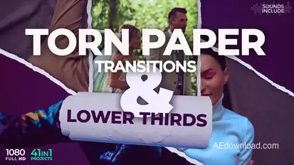 Torn Paper Transitions Elements template preview