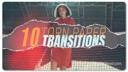 Torn Paper Transitions broadcast-packages template preview