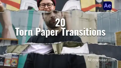 Torn Paper Transitions broadcast-packages template preview