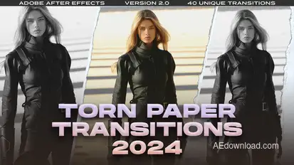 Torn Paper Transitions | After Effects broadcast-packages template preview