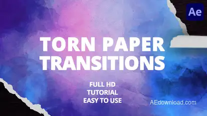 Torn Paper Transitions for After Effects broadcast-packages template preview