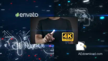 Touch Screen Logo Reveal 4K Logo Stings template preview