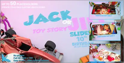 Toy Story Slideshow Video Displays template preview
