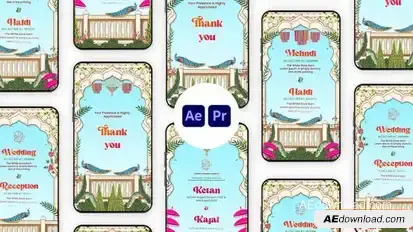 Videohive Traditional Indian Wedding Invitation Instagram Story 57990183 Elements template preview