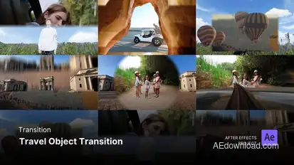 Transition - Travel Object Transition After Effects Project Files Product Promo template preview