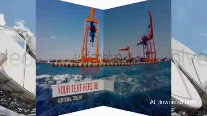 Transition Unfold Video Displays template preview