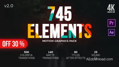 Transitions Pack Elements template preview