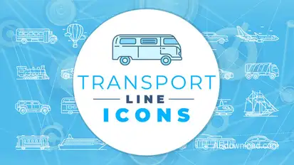 Transport Icons Elements template preview