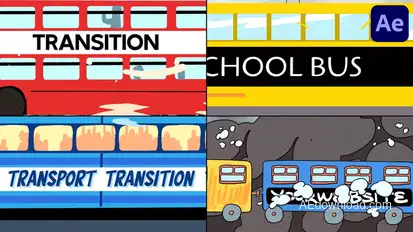 Transport Transition Titles for After Effects Titles template preview