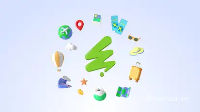 Travel 3D Logo Logo Stings template preview