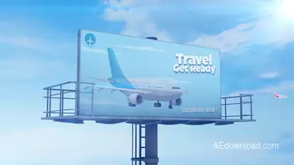 Travel Agency Billboard Mockup Pack Video Displays template preview
