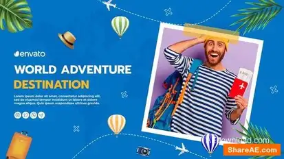 Travel And Adventure Slideshow Openers template preview