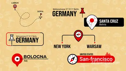 Travel Destination Location Titles | Lowerthirds Text Package Part 2 Titles template preview