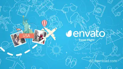 Travel Flight Logo Openers template preview