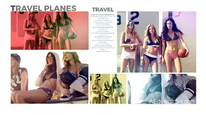 Travel in Summer Video Displays template preview