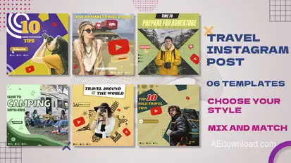 Travel Instagram Post Promo V80 Video Displays template preview