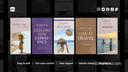Travel Instagram Reels Product Promo template preview