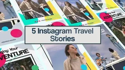 Travel Instagram Stories Elements template preview
