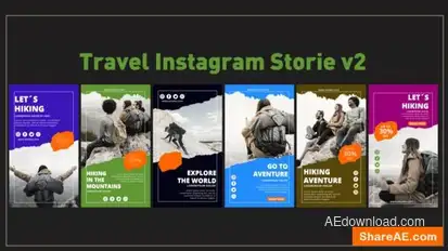 Travel Instagram Stories v2 Openers template preview