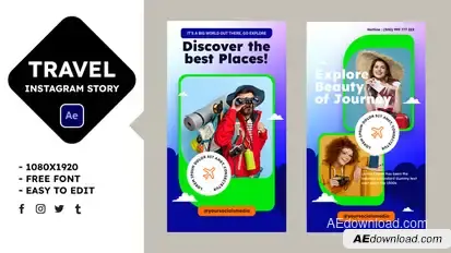 Travel Instagram Story Product Promo template preview