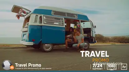 Travel Intro Promo Video Displays template preview