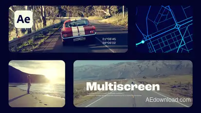 Travel Multiscreen Slideshow Openers template preview