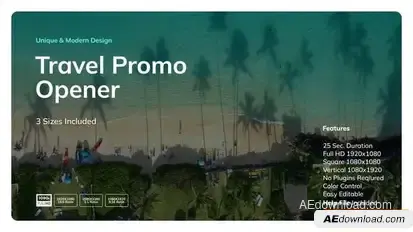 Travel Promo Opener Openers template preview