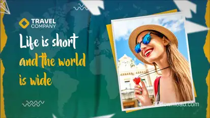 Travel Promo Slideshow Video Displays template preview