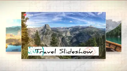 Travel Slideshow Video Displays template preview