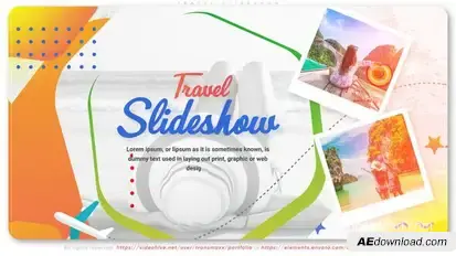 Travel Slideshow Video Displays template preview