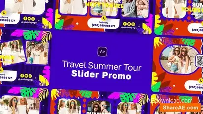Travel Summer Tour Slider Promo Openers template preview