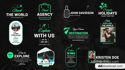 Travel Titles & Openers Elements template preview