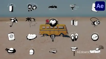 Travel Titles for After Effects Titles template preview