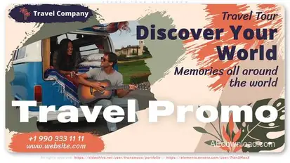 Travel Tour Slideshow Video Displays template preview