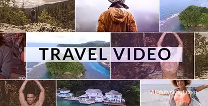 Travel Video Video Displays template preview